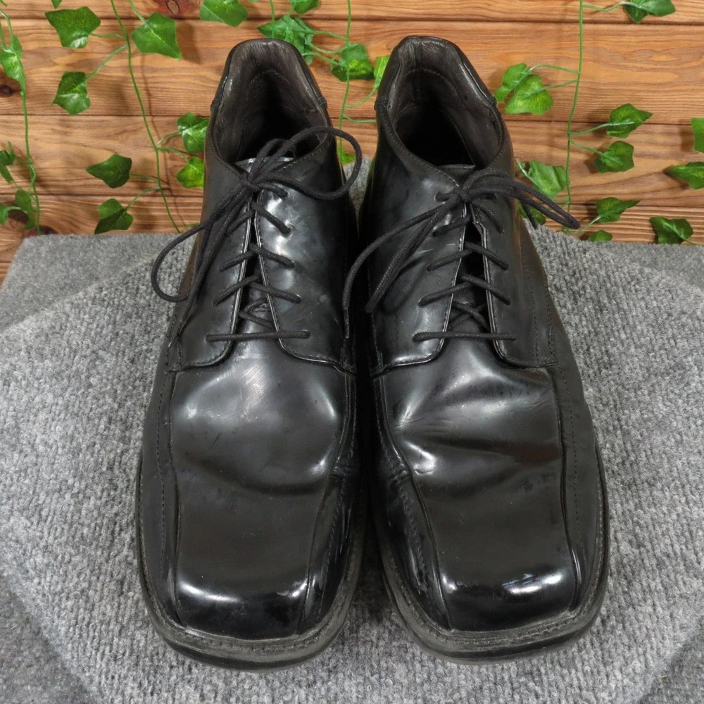 Alfani Domingo Mens Size 12‎ Black Leather Lace Up Chukka Dress Ankle Shoes